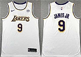 Men's Los Angeles Lakers #9 Bronny James Jr. White 2024 Draft Icon Edition Stitched Basketball Jersey,baseball caps,new era cap wholesale,wholesale hats